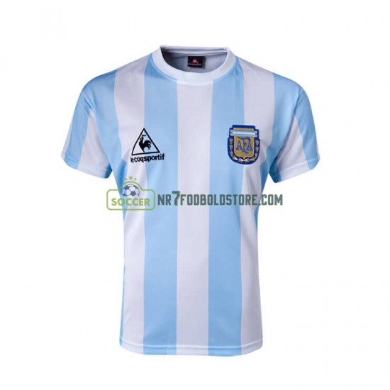 Argentina Trøje 1986 Retro Mænd Hjemmebane Fodboldsæt Kortærmet