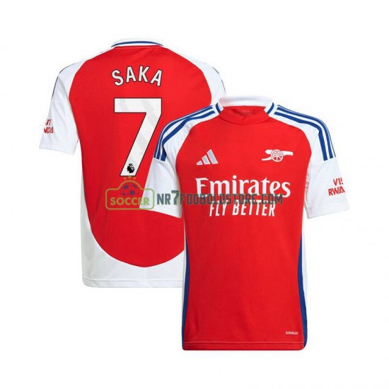 Arsenal Trøje Bukayo Saka 7 Mænd Hjemmebane Fodboldsæt 2024-2025 Kortærmet