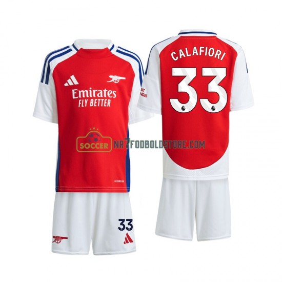 Arsenal Trøje Calafiori 33 Børn Hjemmebane Fodboldsæt 2024-2025 Kortærmet