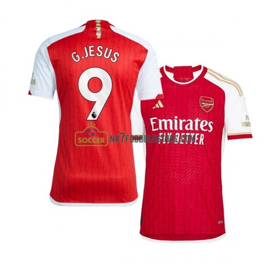 Arsenal Trøje Gabriel Jesus 9 Mænd Hjemmebane Fodboldsæt 2023-2024 Kortærmet