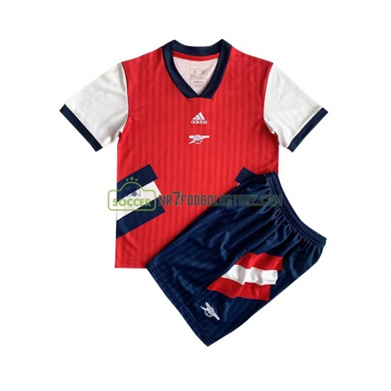 Arsenal Trøje Icon Retro Børn Hjemmebane Fodboldsæt 2022-2023 Kortærmet