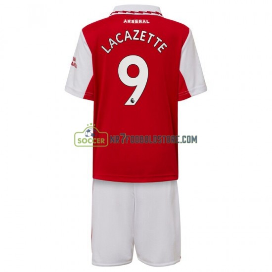 Arsenal Trøje Lacazette 9 Børn Hjemmebane Fodboldsæt 2022-2023 Kortærmet