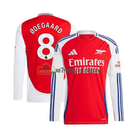 Arsenal Trøje Martin Odegaard 8 Mænd Hjemmebane Fodboldsæt 2024-2025 Langærmet