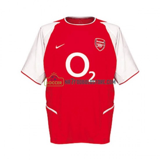 Arsenal Trøje Retro Mænd Hjemmebane Fodboldsæt 2002 Kortærmet