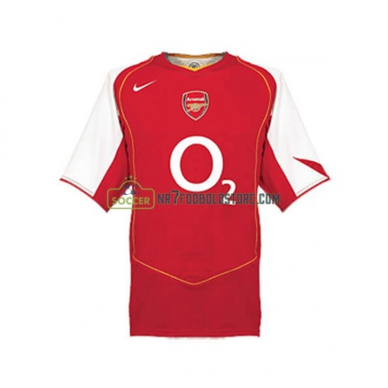 Arsenal Trøje Retro Mænd Hjemmebane Fodboldsæt 2004 Kortærmet