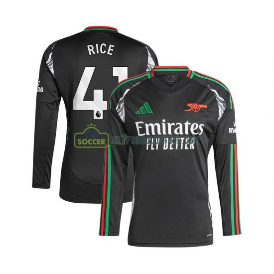Arsenal Trøje Rice 41 Mænd Udebane Fodboldsæt 2024-2025 Langærmet
