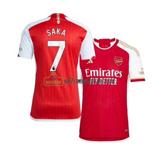 Arsenal Trøje Saka 7 Mænd Hjemmebane Fodboldsæt 2023-2024 Kortærmet