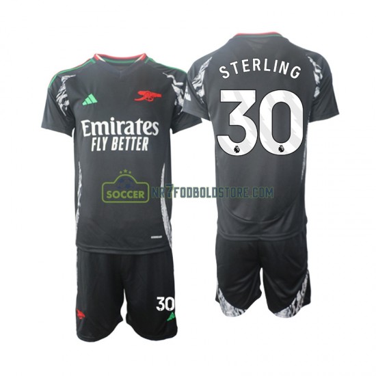 Arsenal Trøje Sterling 30 Børn Udebane Fodboldsæt 2024-2025 Kortærmet