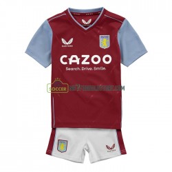 Aston Villa Trøje Børn Hjemmebane Fodboldsæt 2022-2023 Kortærmet