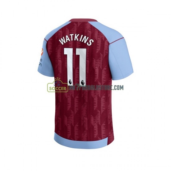 Aston Villa Trøje Ollie Watkins 11 Mænd Hjemmebane Fodboldsæt 2023-2024 Kortærmet