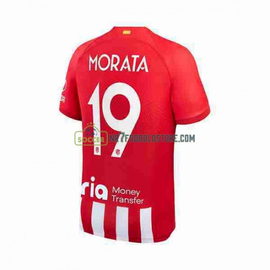 Atlético Madrid Trøje 2 Alvaro Morata 19 Mænd Hjemmebane Fodboldsæt 2023-2024 Kortærmet