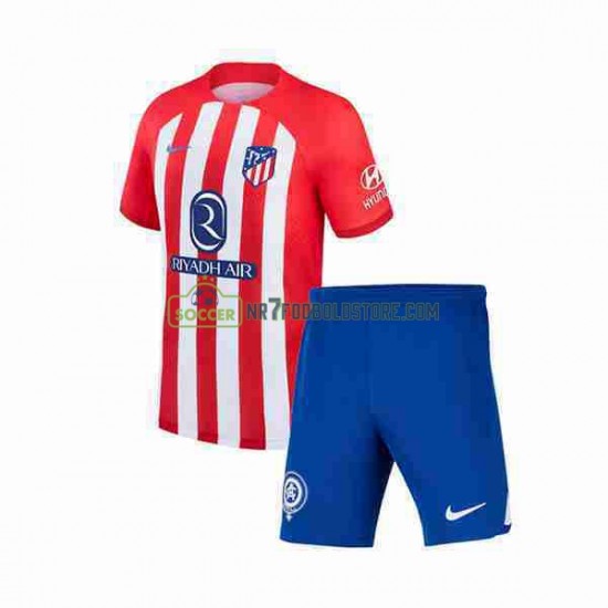 Atlético Madrid Trøje 2 Børn Hjemmebane Fodboldsæt 2023-2024 Kortærmet