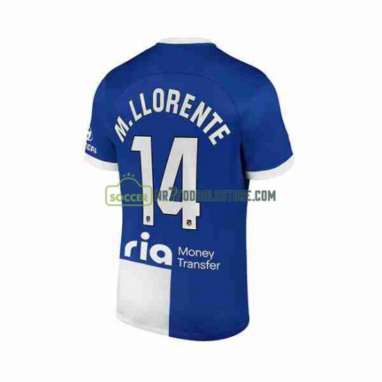 Atlético Madrid Trøje 2 Marcos Llorente 14 Mænd Udebane Fodboldsæt 2023-2024 Kortærmet