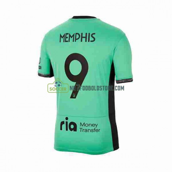 Atlético Madrid Trøje 2 Memphis Depay 9 Mænd 3. Valg Fodboldsæt 2023-2024 Kortærmet