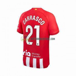 Atlético Madrid Trøje 2 Yannick Carrasco 21 Mænd Hjemmebane Fodboldsæt 2023-2024 Kortærmet