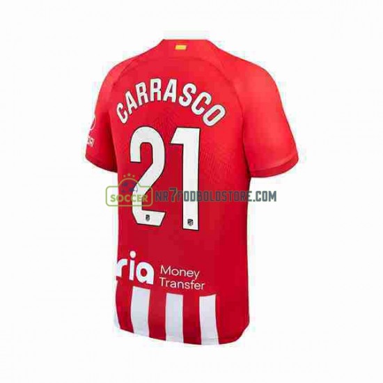 Atlético Madrid Trøje 2 Yannick Carrasco 21 Mænd Hjemmebane Fodboldsæt 2023-2024 Kortærmet