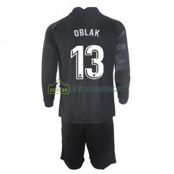 Atlético Madrid Trøje Målmand Jan Oblak 13 Børn Udebane Fodboldsæt 2021-2022 Langærmet 