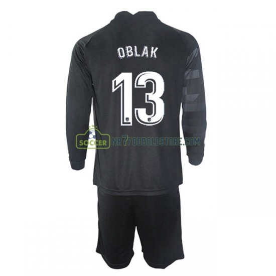 Atlético Madrid Trøje Målmand Jan Oblak 13 Børn Udebane Fodboldsæt 2021-2022 Langærmet 