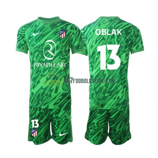 Atlético Madrid Trøje Jan Oblak 13 Målmand Børn Udebane Fodboldsæt 2024-2025 Kortærmet