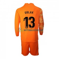 Atlético Madrid Trøje Målmand Jan Oblak 13 Børn Hjemmebane Fodboldsæt 2021-2022 Langærmet 
