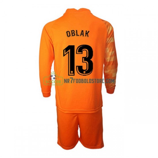 Atlético Madrid Trøje Målmand Jan Oblak 13 Børn Hjemmebane Fodboldsæt 2021-2022 Langærmet 