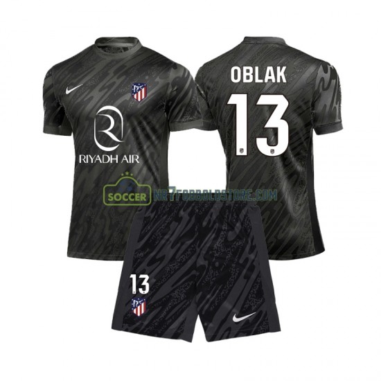 Atlético Madrid Trøje Jan Oblak 13 Målmand Børn Hjemmebane Fodboldsæt 2024-2025 Kortærmet