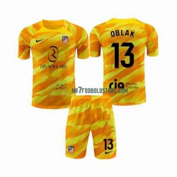 Atlético Madrid Trøje Jan Oblak 13 Orangecolor Målmand Børn 2023-2024 Kortærmet