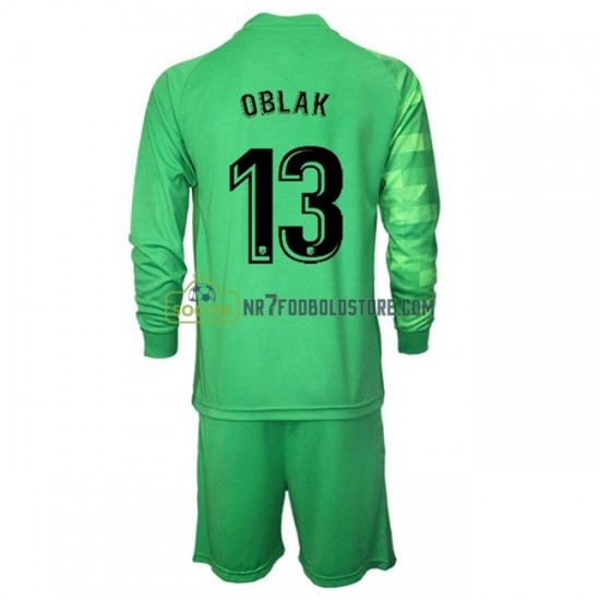 Atlético Madrid Trøje Målmand Jan Oblak 13 Børn 3 Valg Fodboldsæt 2021-2022 Langærmet 
