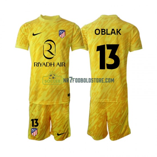 Atlético Madrid Trøje Jan Oblak 13 Målmand Børn 3. Valg Fodboldsæt 2024-2025 Kortærmet