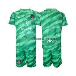 Atlético Madrid Trøje Green color Målmand Børn Udebane Fodboldsæt 2023-2024 Kortærmet