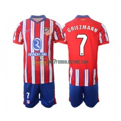 Atlético Madrid Trøje Griezmann 7 Børn Hjemmebane Fodboldsæt 2024-2025 Kortærmet