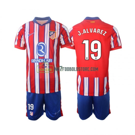 Atlético Madrid Trøje J.Alvarez 19 Børn Hjemmebane Fodboldsæt 2024-2025 Kortærmet