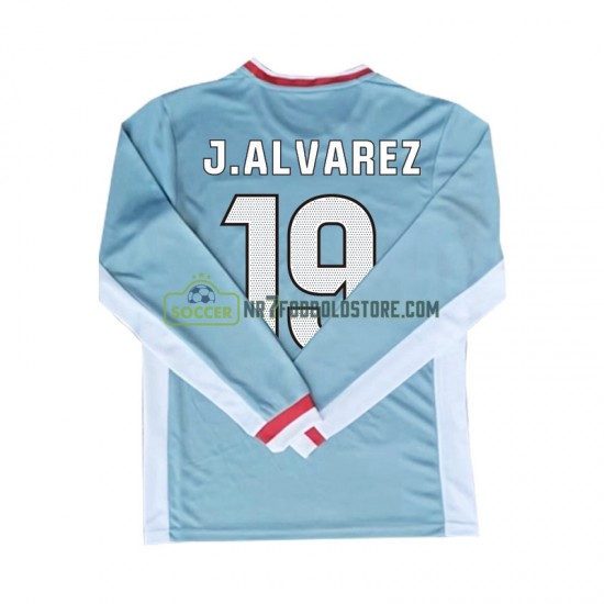 Atlético Madrid Trøje Julian Alvarez 19 Mænd Udebane Fodboldsæt 2024-2025 Langærmet