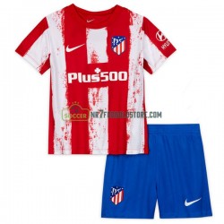 Atlético Madrid Trøje Børn Hjemmebane Fodboldsæt 2021-2022 Kortærmet 