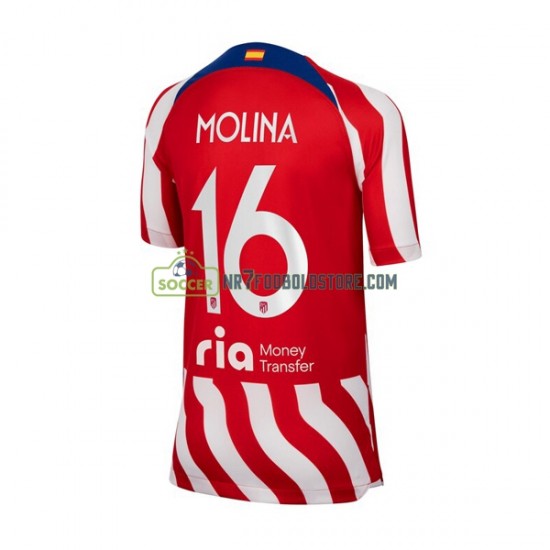 Atlético Madrid Trøje Nahuel Molina 16 Mænd Hjemmebane Fodboldsæt 2022-2023 Kortærmet