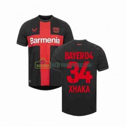 Bayer 04 Leverkusen Trøje Granit Xhaka 34 Mænd Hjemmebane Fodboldsæt 2023-2024 Kortærmet