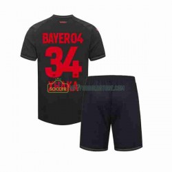 Bayer 04 Leverkusen Trøje Granit Xhaka 34 Børn Hjemmebane Fodboldsæt 2023-2024 Kortærmet