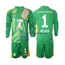 FC Bayern München Trøje Manuel Neuer 1 Målmand Børn 4. Valg Fodboldsæt 2024-2025 Langærmet