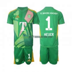 FC Bayern München Trøje Manuel Neuer 1 Målmand Børn 4. Valg Fodboldsæt 2024-2025 Kortærmet