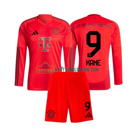 FC Bayern München Trøje Harry Kane 9 Børn Hjemmebane Fodboldsæt 2024-2025 Langærmet