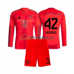 FC Bayern München Trøje Jamal Musiala 42 Børn Hjemmebane Fodboldsæt 2024-2025 Langærmet