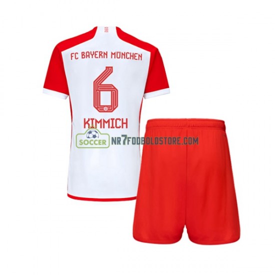 FC Bayern München Trøje Joshua Kimmich 6 Børn Hjemmebane Fodboldsæt 2023-2024 Kortærmet