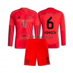 FC Bayern München Trøje Joshua Kimmich 6 Børn Hjemmebane Fodboldsæt 2024-2025 Langærmet