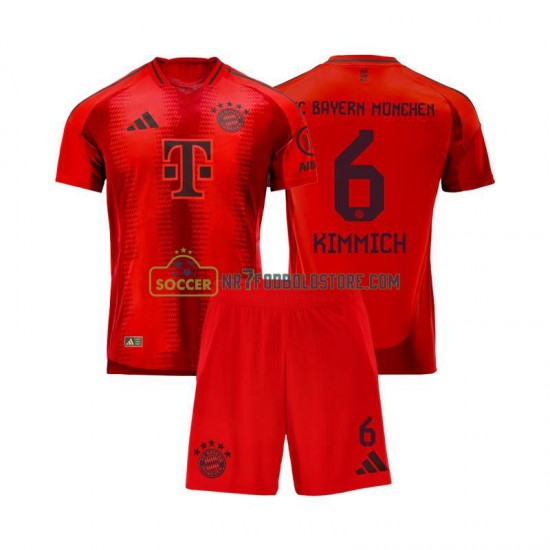 FC Bayern München Trøje Joshua Kimmich 6 Børn Hjemmebane Fodboldsæt 2024-2025 Kortærmet