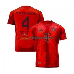 FC Bayern München Trøje Matthijs de Ligt 4 Mænd Hjemmebane Fodboldsæt 2024-2025 Kortærmet