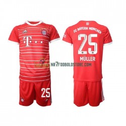 Bayern München Trøje Muller 25 Børn Hjemmebane Fodboldsæt 2022-2023 Kortærmet