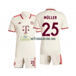 FC Bayern München Trøje Muller 25 Børn 3. Valg Fodboldsæt 2024-2025 Kortærmet