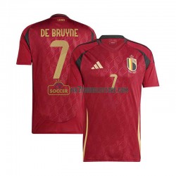 Belgien Trøje De Bruyne 7 Mænd Hjemmebane Fodboldsæt Euro 2024 Kortærmet
