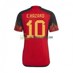 Belgien Trøje Hazard 10 Mænd Hjemmebane Fodboldsæt VM i fodbold 2022 Kortærmet