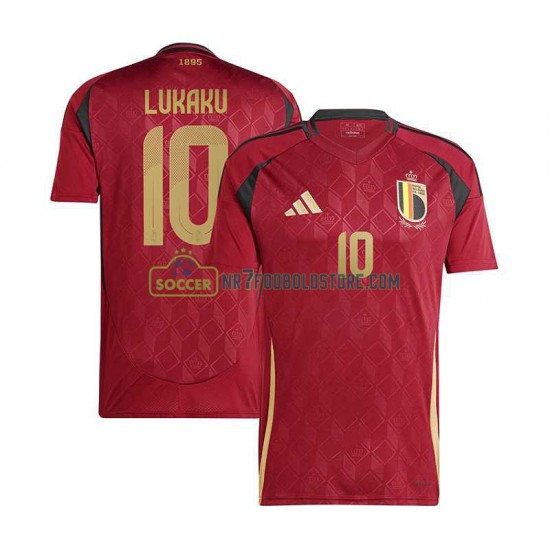 Belgien Trøje Romelu Lukaku 10 Mænd Hjemmebane Fodboldsæt Euro 2024 Kortærmet